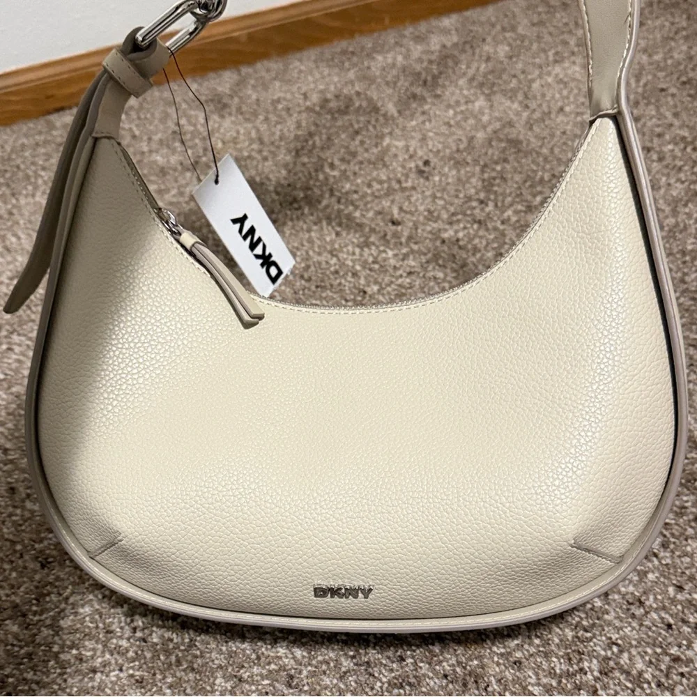 DKNY Light Taupe Medium Hobo Bag